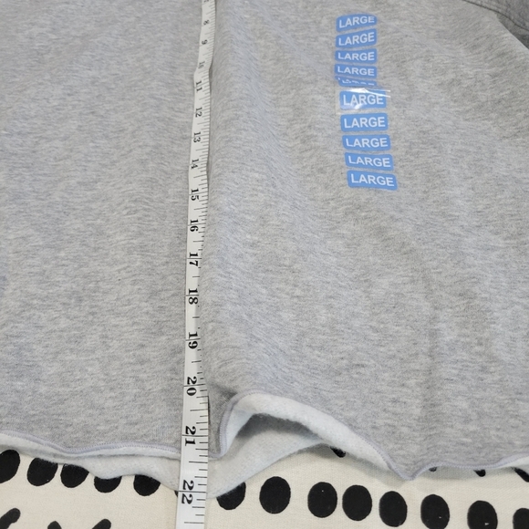 Calvin Klein Woman's Fleece Hoodie Logo on Drawstrings Gray Sweatshirt Size L - Picture 5 of 7